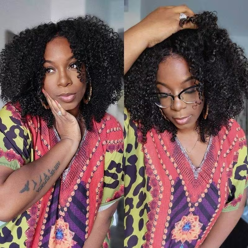 Beautyforever Kinky Curly High Quality 4x4 Natural Pre-Pluck Lace Closure Human Hair Wigs