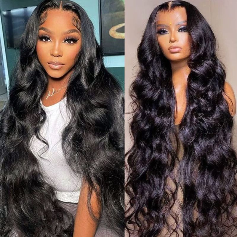 Beautyforever 5x5 HD Lace Wigs Pre Plucked Body Wave Hair Lace Closure ...