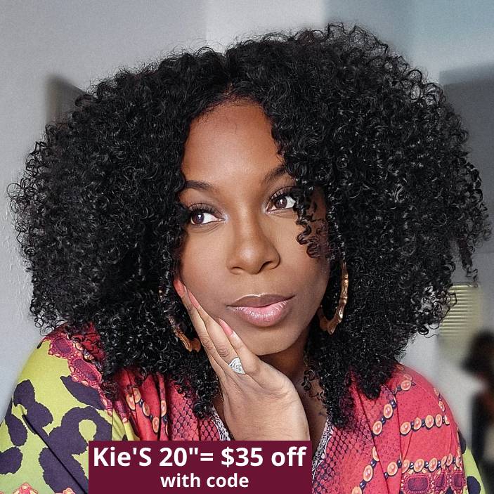 Beautyforever Realistic Hairline Glueless Kinky Curly Wigs Pre-Plucked Natural Human Hair Wigs 150% Density