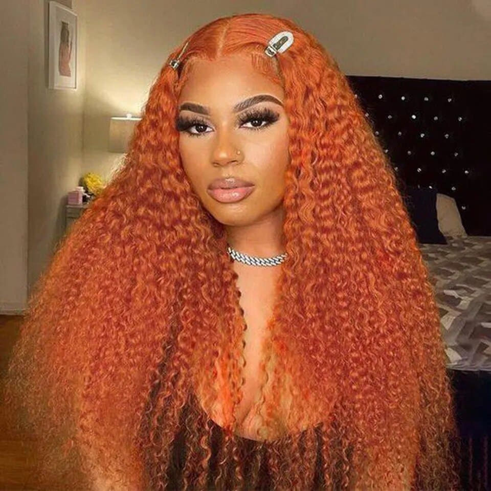 Beauty Forever 88J Colored Curly Hair Pre Plucked T Part Wig Cinnamon and Burgundy $49 (reg $196)