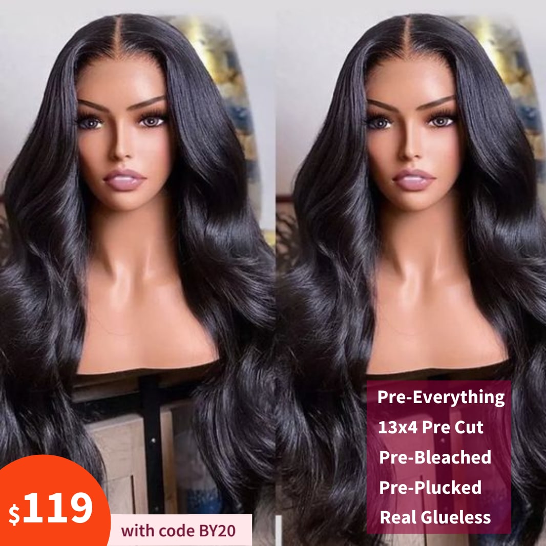Beautyforever Pre Everything 13x4 Pre Cut Glueless Frontal Wig Pre-Plucked  Hairline Body Wave Wigs With Pre-Bleached Knots
