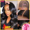 Flash Sale Pre Bleached Knots Wig 6x4.75 / 7x5 / 13x4  Bye Bye Knots Glueless Put on and Go Pre Cut Lace Body Wave Wig