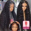  7x5 Bye Bye Knots Put on and Go Glueless Wig Pre Cut Transparent Lace Ocean Wave Wig with Invisible Knots