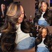  Balayage Brown Highlight 3D Body Wave 7x5 Bye Bye Knots Wig 2.0 Put on and Go Glueless Lace Wigs with Pre-Bleached Invisble Knots