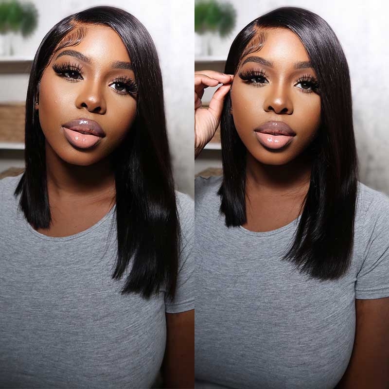 Asymmetrical bob cheap lace wig