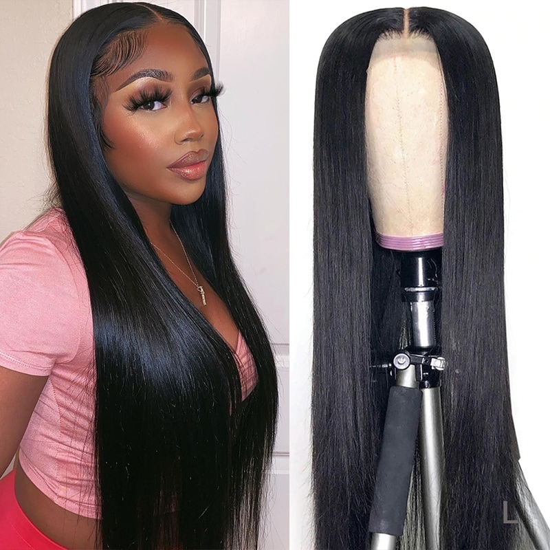 Beautyforever HD Lace Glueless Wigs Human Hair Long Straight Hair 5x5 Lace Closure Pre Plucked Wigs