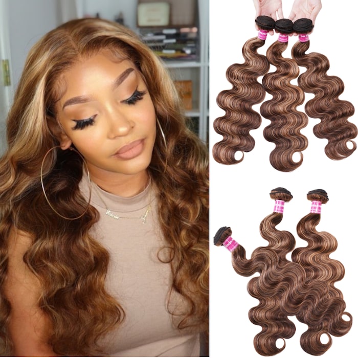 quick weave hairstyles with color