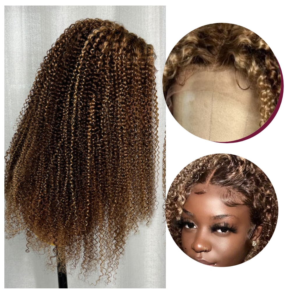 Kinky Curly 13x4 lace front wigs