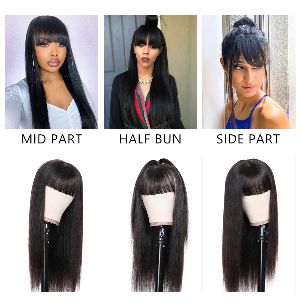 Straight transparent Lace Front Wigs