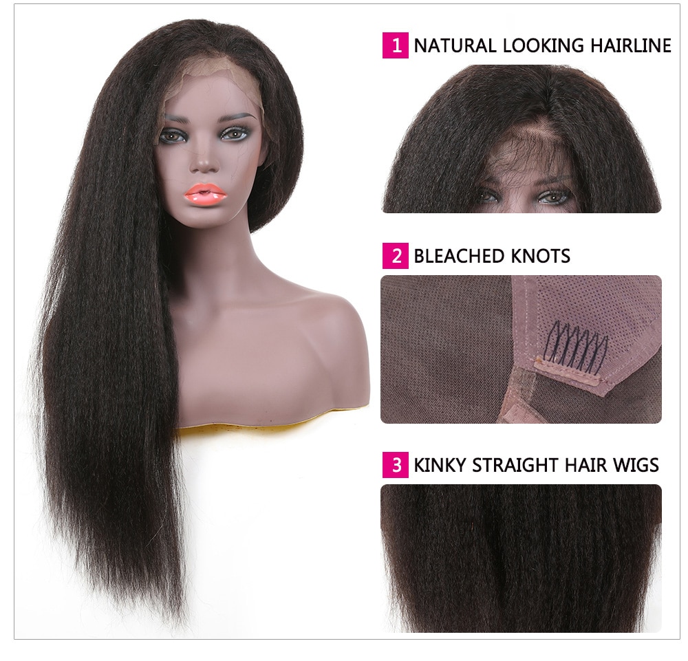 Affordable Kinky Straight Full Lace Wigs