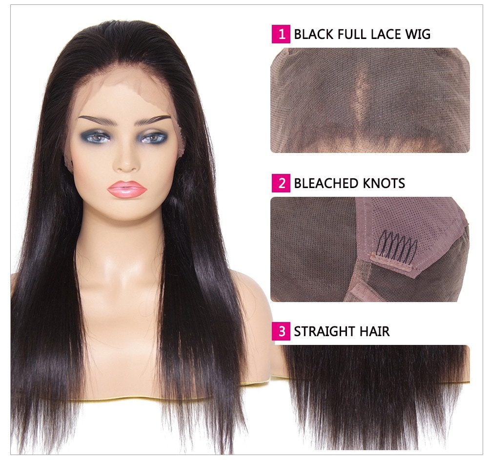 Long Straight Full Lace Human Hair Wig
