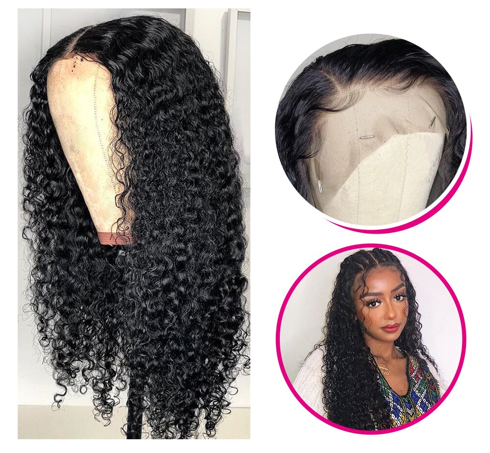 13x6 Lace Front Water Wave 150% Density Human Hair Wigs