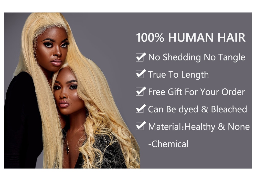 Body Wave 613 Blonde  With Human Hair