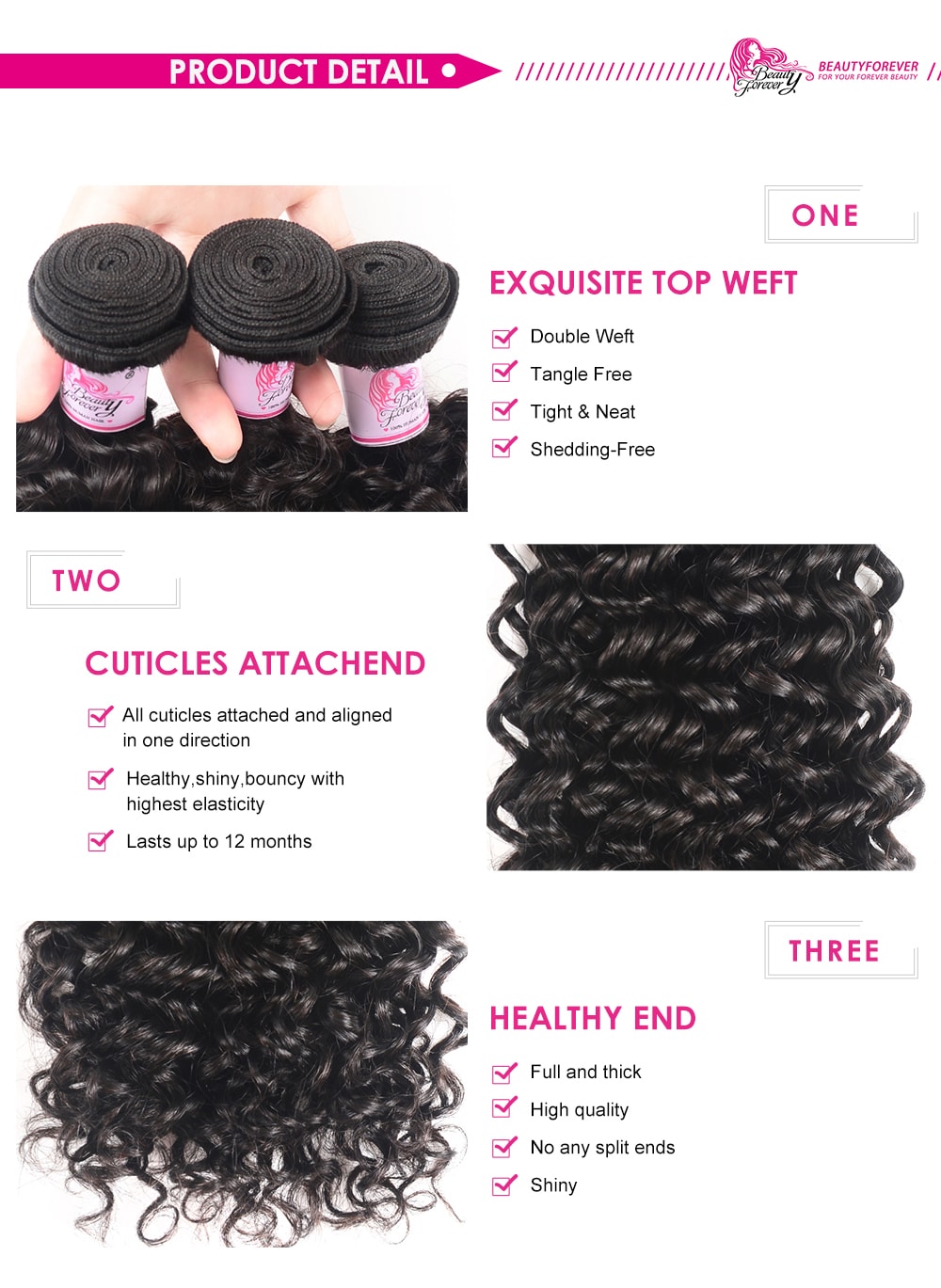Jerry Curly Bundles With closure