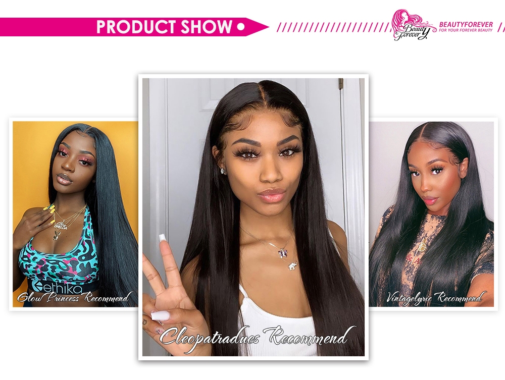 Pre-plucked Middle Part Straight Hair Wigs